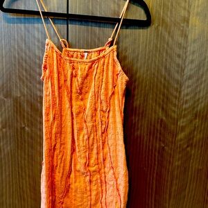 Free People Small Petite Orange Color Sundress